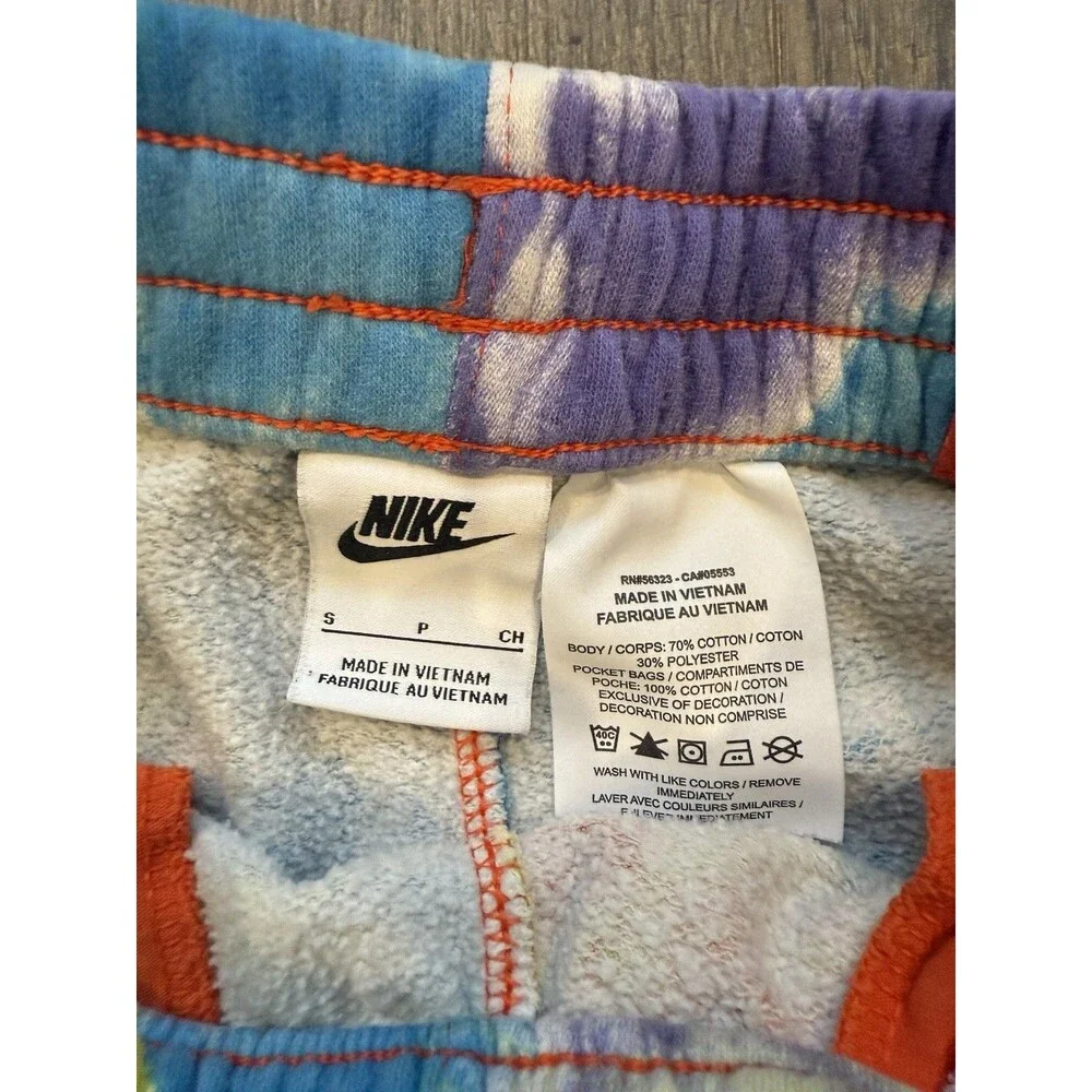 Boys Nike Tie Dye Fleece Shorts Size Small